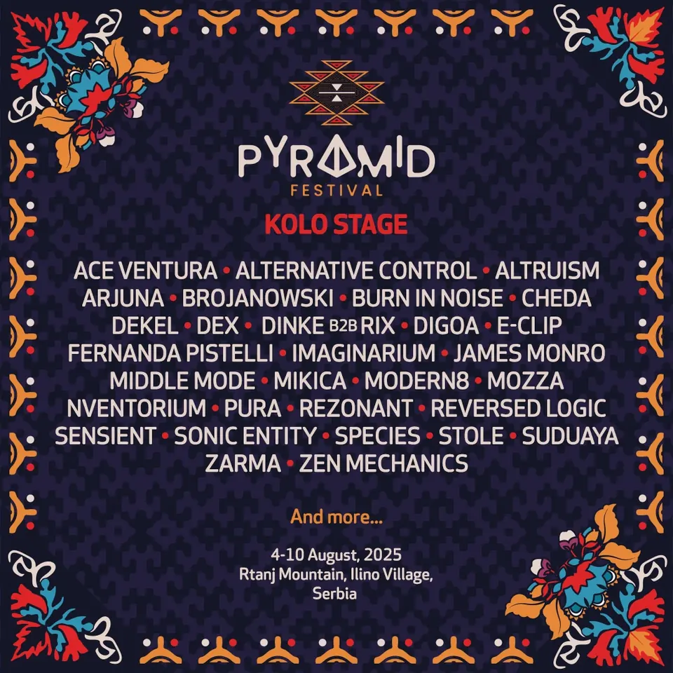 The KOLO stage lineup poster for 2025
