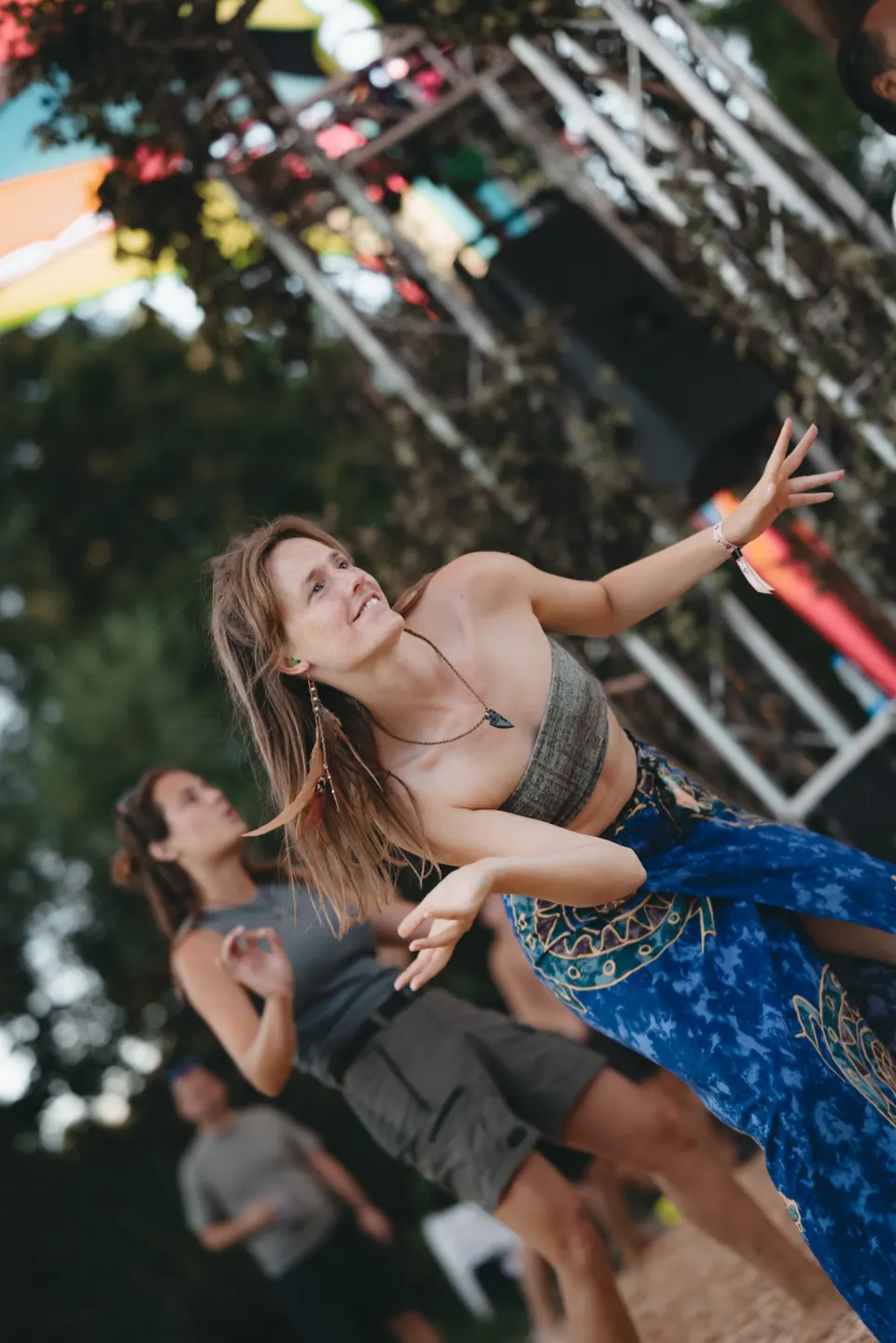 Two dancers smiling