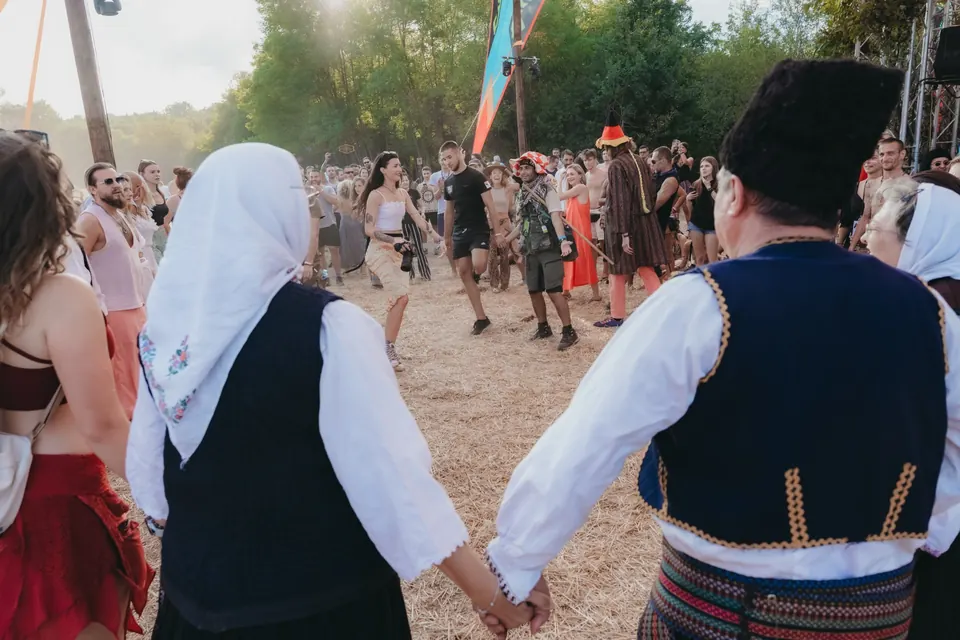 Dancing the kolo hand in hand