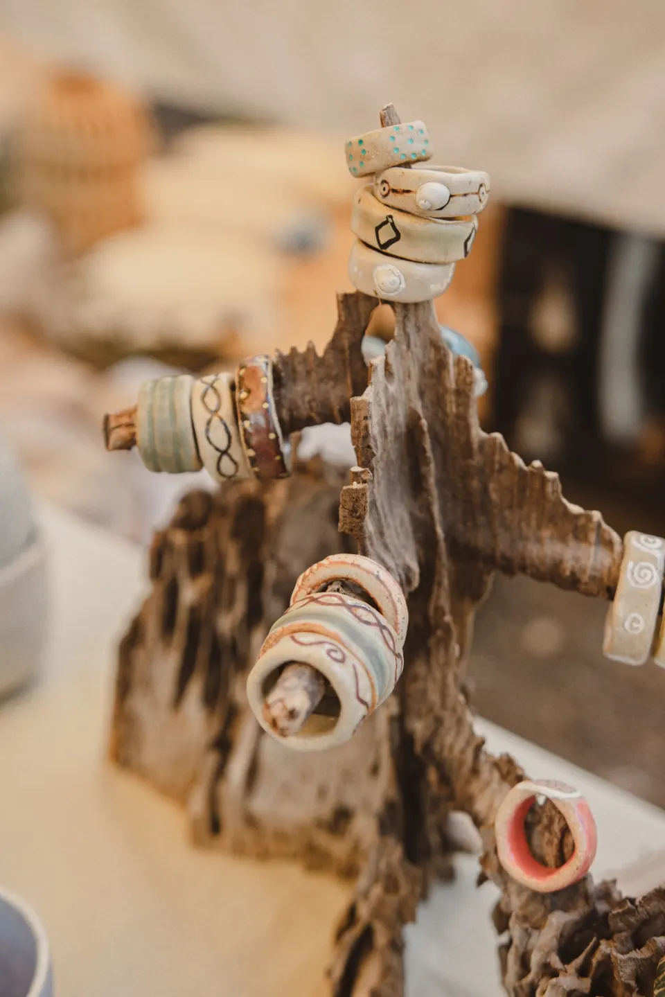 Detail of a wooden craft piece