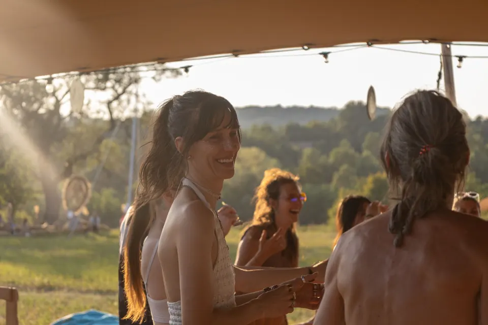 Laughter during Dance of Hearts