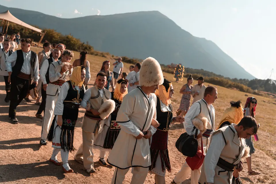 A folk procession below Rtanj
