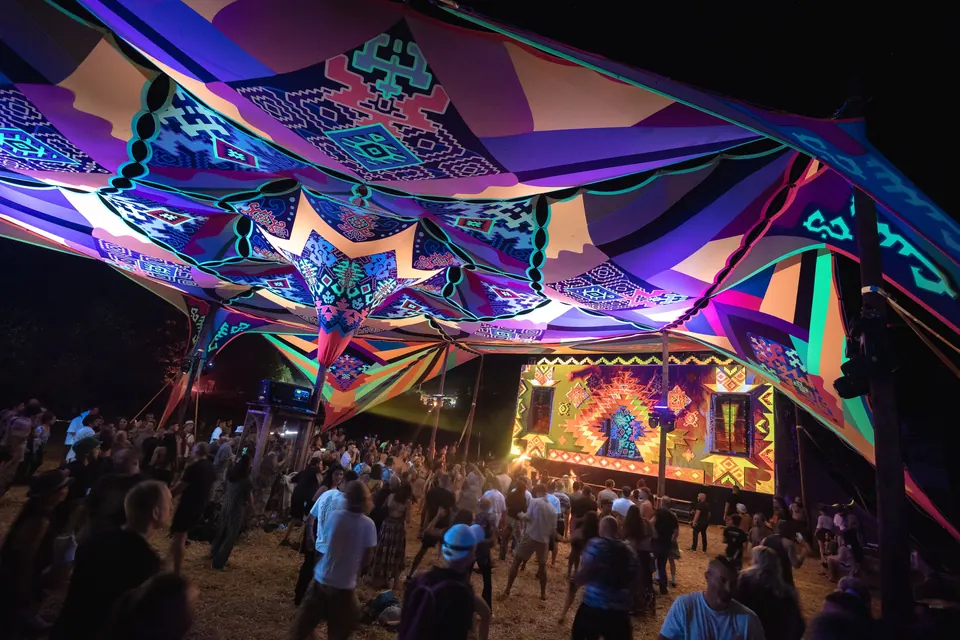 KOLO at night under the UV canopy