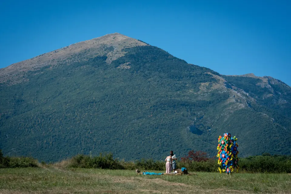 Rtanj above the festival meadow