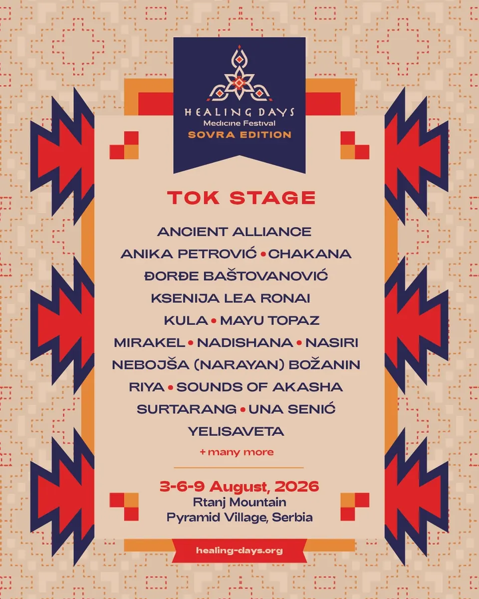 SOVRA 2026 lineup poster for the TOK stage